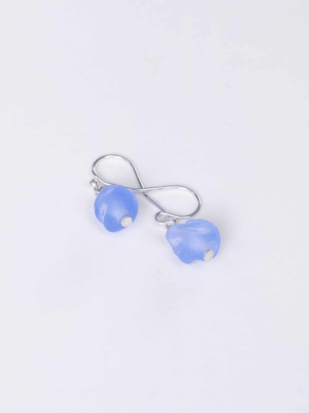 SAROCCA Glas Schmuck individuell nachhaltig Ohrringe blau Silber