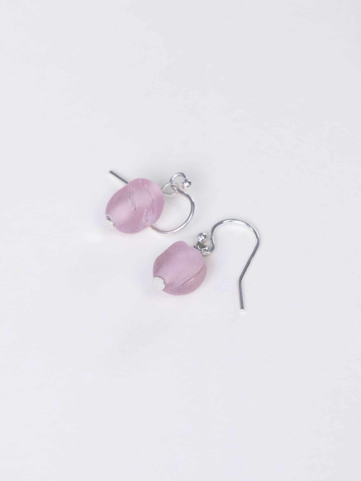 SAROCCA Glas Schmuck individuell nachhaltig Ohrringe rosa Silber