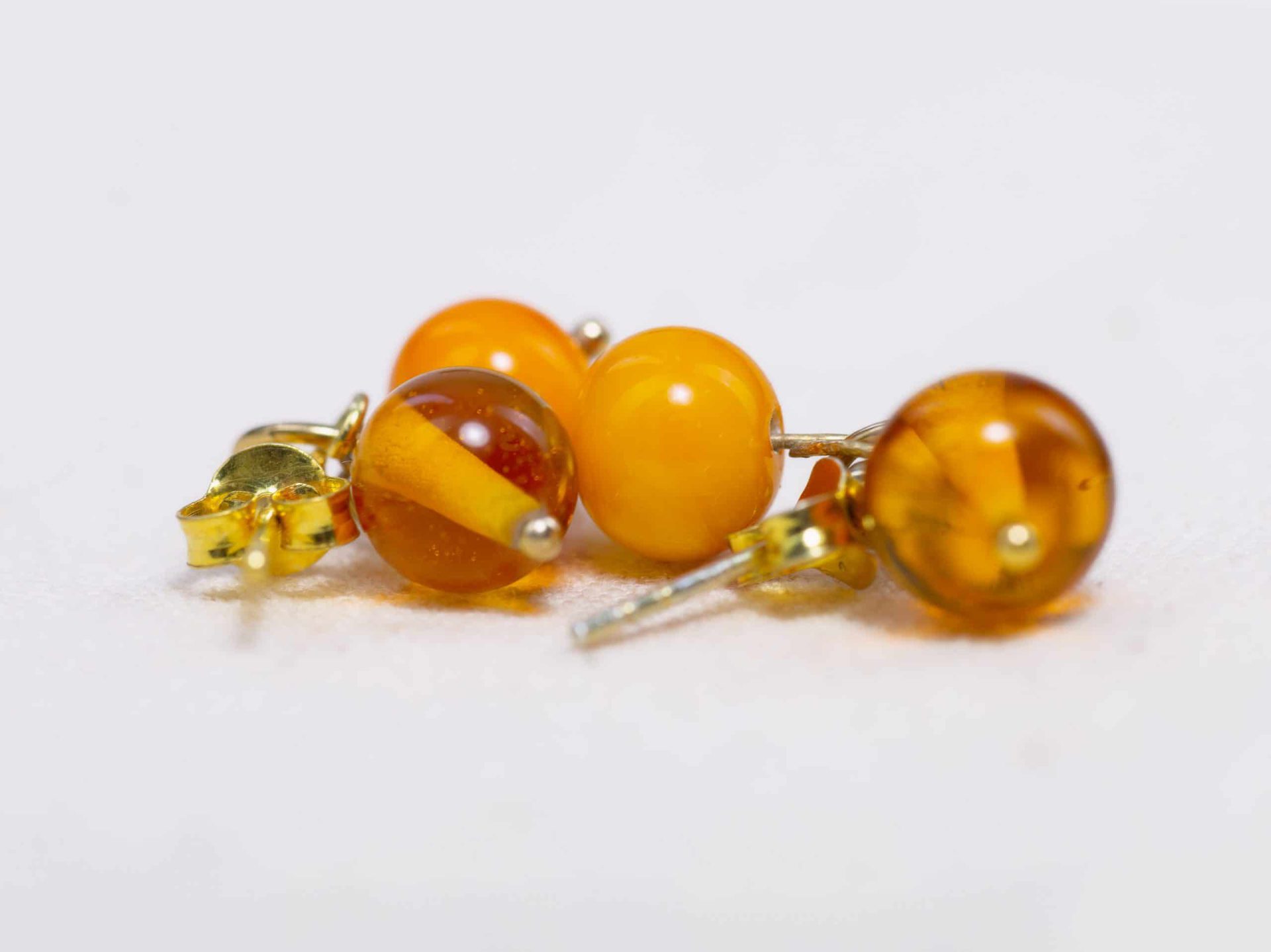 SAROCCA Glas Schmuck individuell nachhaltig Ohrringe orange vergoldetes Silber